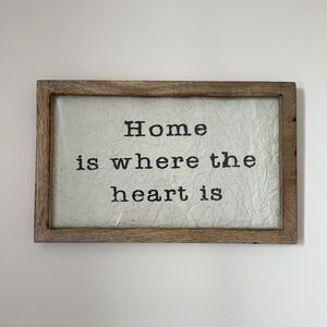 Home Is Where The Heart Is Picture With Wood Frame Hanging Sign Home Decor